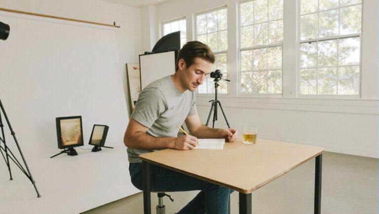 How to budget with irregular income: a freelance photographer working out his month in his studio