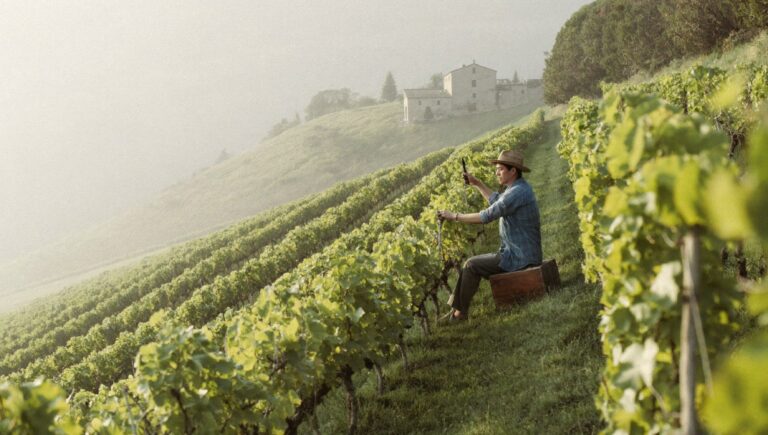 Second-order thinking: a winemaker pruning a vine today for a harvest a year away
