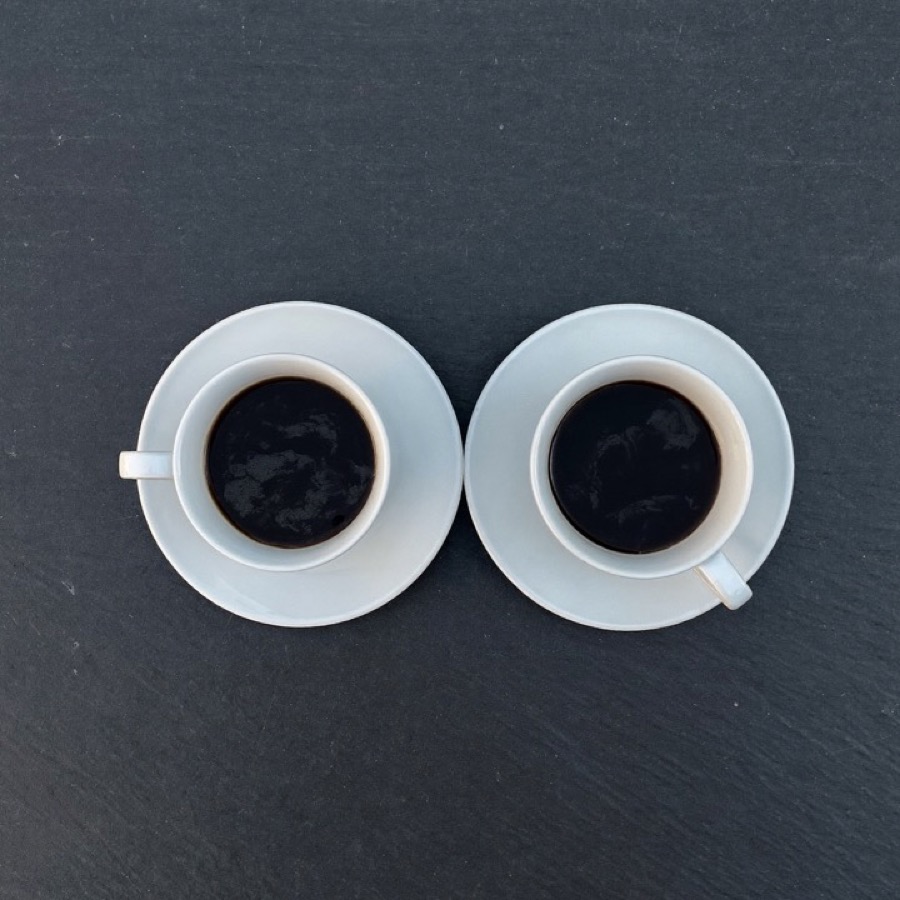 Two cups of coffee set for the conversation a manager cannot put off