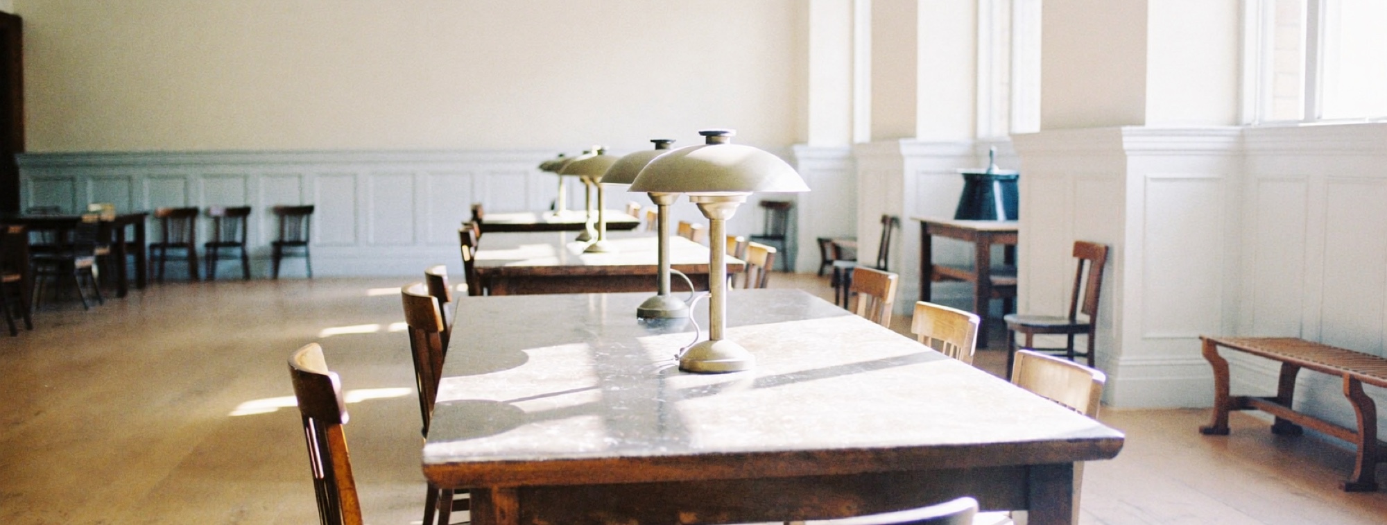An empty library reading room, where a research claim gets traced to its source