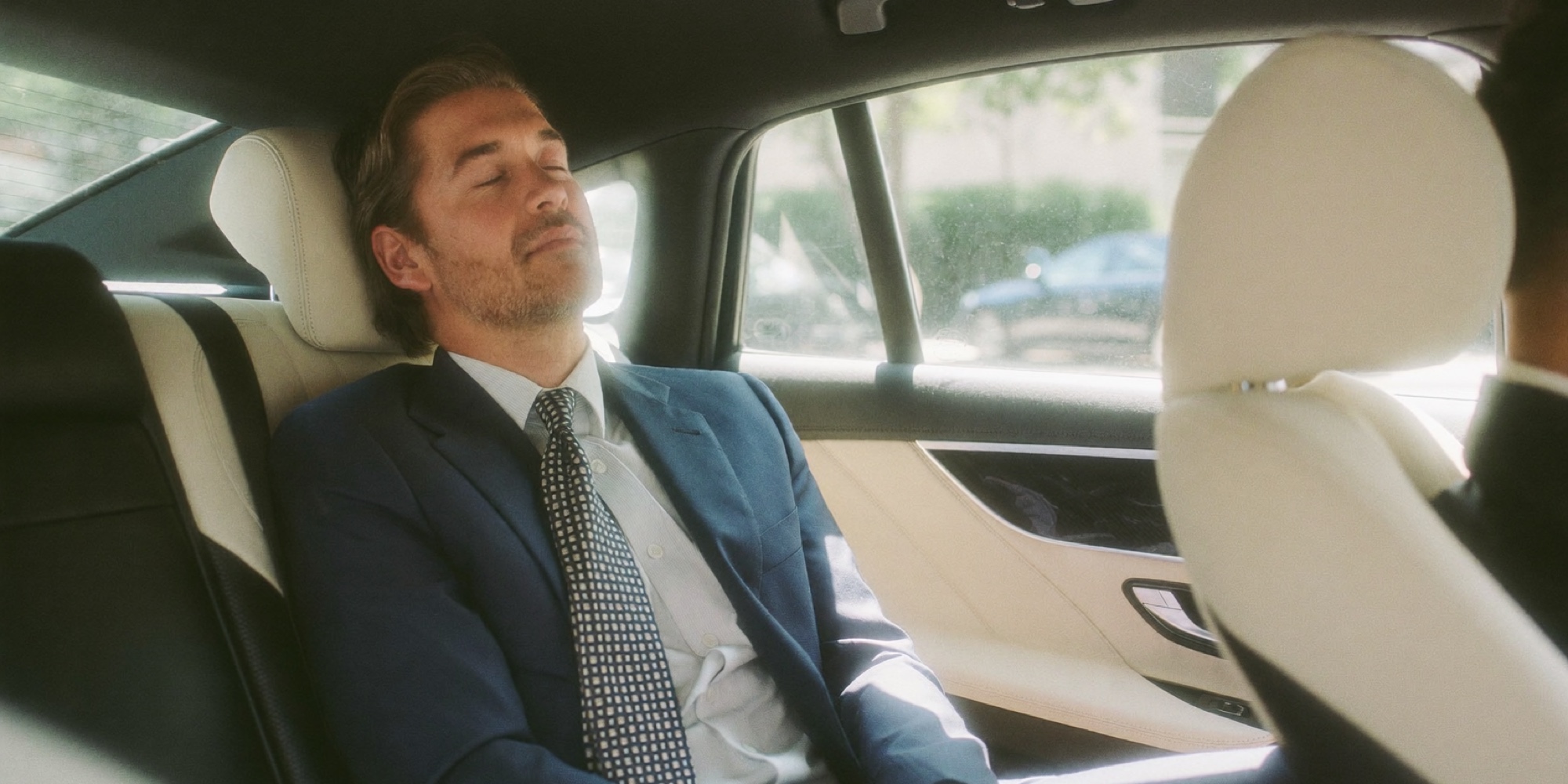 A managing director catching a moment of rest between meetings