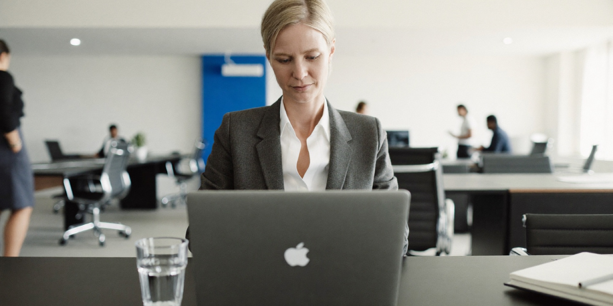 An actuary at work on a regular schedule, one of the steadier careers for work life balance