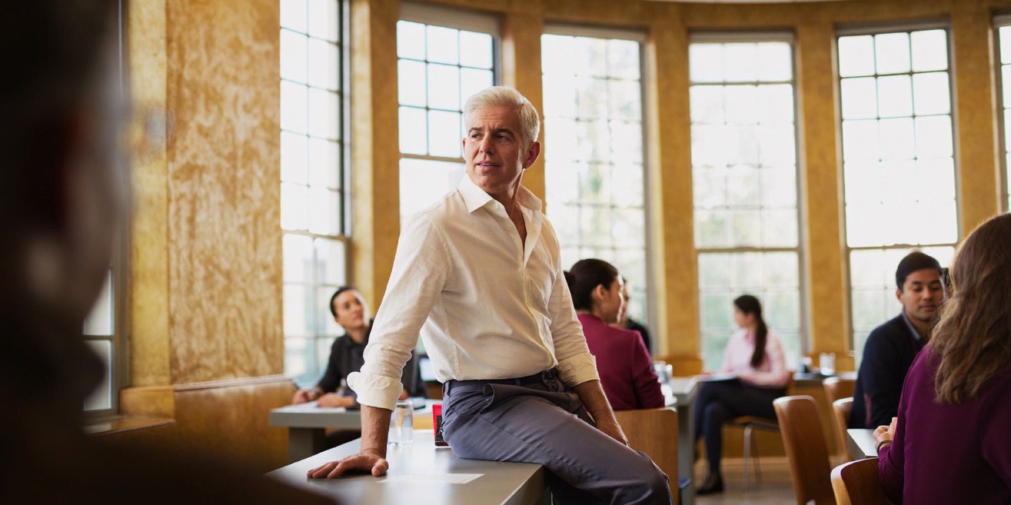 A former executive teaching part-time after leaving full-time work early