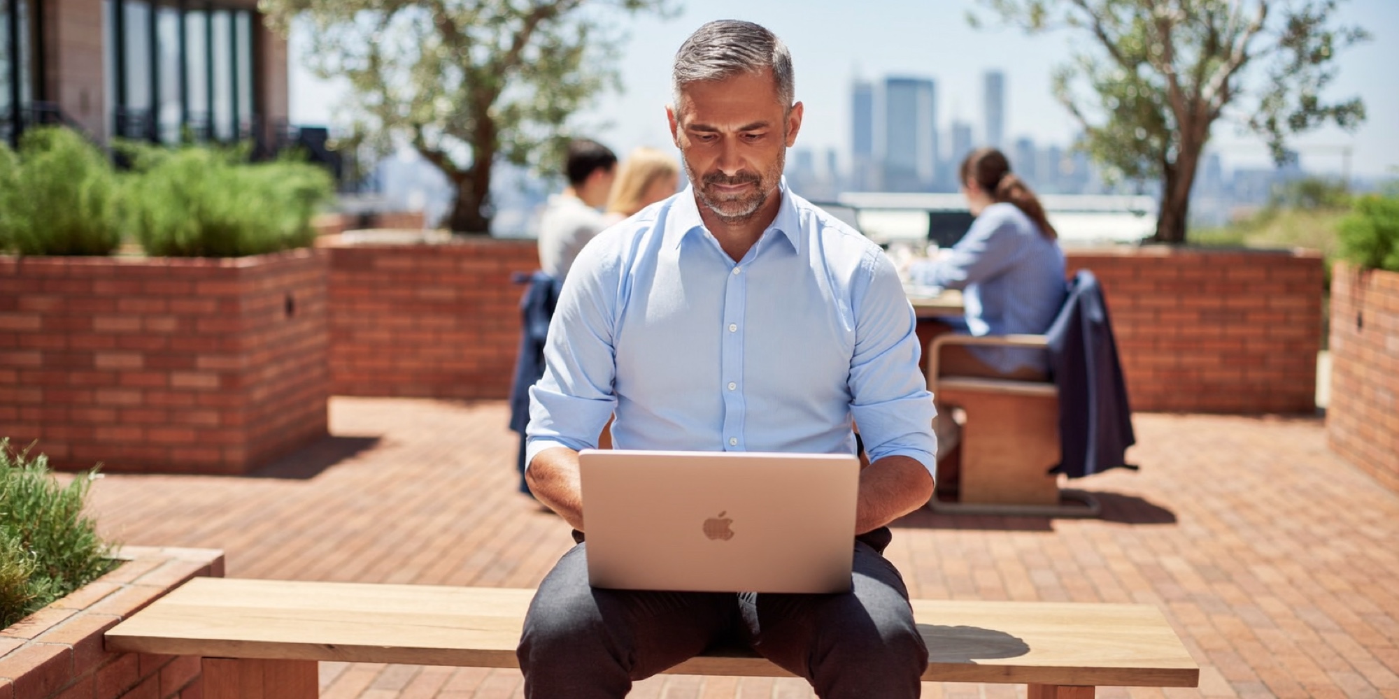 A founder working on one of five goals, with nothing else open
