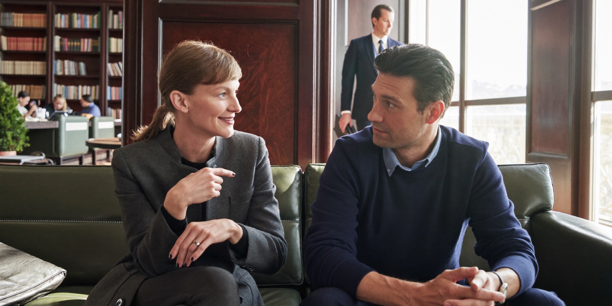 A founder talking her think weekend memo through with a colleague on the Monday after