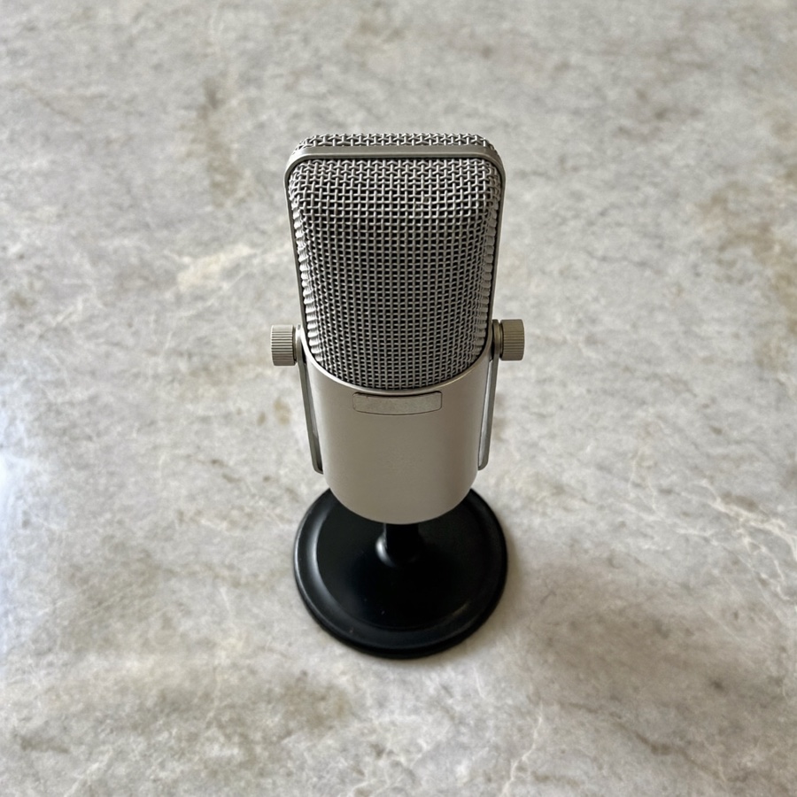 A studio microphone, where every podcast starts